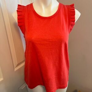 LOFT like new orange peach women’s feminine top
